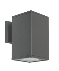 Popielata zewnętrzna lampa ścienna SU-MA 8002 DG Adela E27 IP54