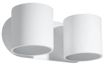 Biały kinkiet z dwoma walcami Sollux Lighting SL.0659 Orbis 2xG9