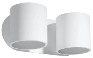 Biały kinkiet z dwoma walcami Sollux Lighting SL.0659 Orbis 2xG9