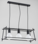 Potrójna loftowa lampa wisząca na listwie w metalowej ramie regulowana wysokość Neti Moro Alfa 62039 3xE27 90cm x 55cm x 37cm