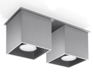 Quad 2 Szary Plafon Sollux Lighting SL.0064