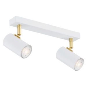 Lampa sufitowa punktowa spot Argon 890 Lagos 2xGU10 35cm biały mosiądz