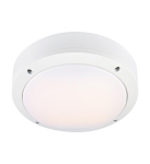 Lampa ogrodowa okrągła biała z panelem LED malowana proszkowo MarkSlojd 106536 10W Luna 10W 3000K 22cm