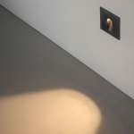 Biała zewnętrzna lampa wpuszczana w elewację Elkim Lighting 804101202 Lesel LED 1W 4000K IP65