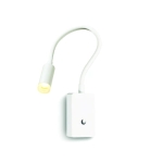 Biały giętki kinkiet z włącznikiem dotykowym Elkim Lighting 6232A1102 Sulta LED 3W 3000K 30stopni