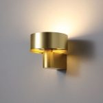Złoty ledowy kinkiet dekoracyjny Elkim Lighting 622901105 Braket LED 6W 3000K