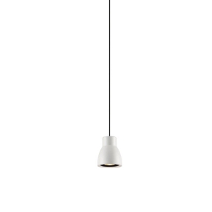 Mała biała kopułowa lampa wisząca Elkim Lighting 521002202 Bell LED 5W 4000K 38stopni 6,5cm