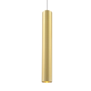 Lampa wisząca złota tuba 6x40cm Elkim Lighting 501003005 Stala GU10