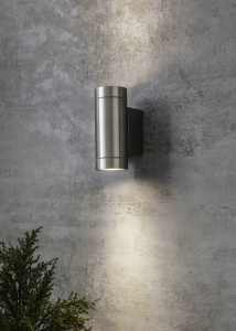 Lampa ogrodowa ścienna aluminiowa tuba światło góra-dół MarkSlojd 107917 Pipe 2xGU10 IP44