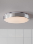 Lampa sufitowa plafon do łazienki srebrny okrągły barwa światła ciepła biała IP44 MarkSlojd 106353 Moon Led 39cm