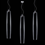 Szklana podłużna pionowa lampa wisząca Ramko 66172 Sigaro GU10 110cm