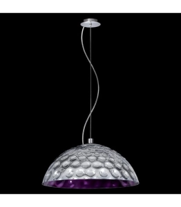 Srebrno fioletowa kopułowa lampa wisząca Ramko 67624 Rita E27 35cm