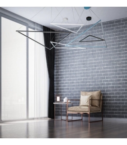 Lampa Wisząca trójkąt poziomy Ramko 67032 Origami LED 40W 105cm barwa światła i kolor do wyboru