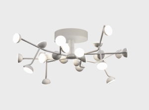 Biała molekularna lampa sufitowa Mantra 6416 Adn LED 72W 3000K 65cm