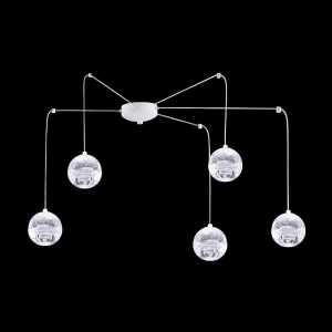 Lampa Wisząca Ramko 66314 Nela LED 5x1,5W chrom barwa światła do wyboru