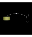 Lampa sufitowa z długim ramieniem okrągłym abażurem i przewodem Ramko 67798 Luna 4xE27