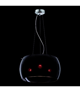 Szklana lampa wisząca Ramko 67472 Galaxia 3xE27 55cm czarny transparentny