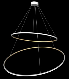 Lampa wisząca dwie obręcze 120cm i 90cm Ramko 67930 LED 86W kolor i barwa światła do wyboru