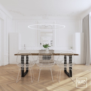 Lampa Wisząca Obręcz pozioma Ramko 67885 Echo LED 45W 120cm światło do zewnątrz barwa i kolor do wyboru