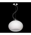 Lampa wisząca duża szklana mleczna kula Ramko 67367 Donut E27 36cm