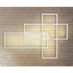 Biała foremna lampa sufitowo ścienna ledowa prostokąty Azzardo AZ2993 Quadratus LED 105W 3000K