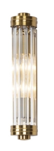Mosiężny kinkiet walec z szklanym kloszem Max Light W0240 Florence 2xE14