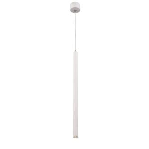 Biała lampa wisząca smukła tuba 2,8cm x 50cm Elkim Lighting 501201102 Scop LED 3W 3000K 30stopni