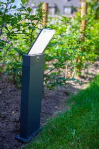 Zewnętrzna lampa stojąca słupek ogrodowy Lutec 7289001118 LED 16W 3000K IP54 63cm szary