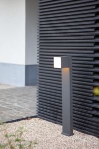 Zewnętrzna lampa stojąca słupek ogrodowy Lutec 7193802118 Cuba LED 12W 3000K IP54 75cm szary