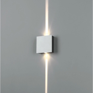 Lampa ścienna kinkiet z długim wąskim strumieniem światła Elkim Lighting 616002102 Mollis 160/2 LED 2x1W 3000K Biały