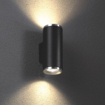 Biały z aluminiowymi obręczami kinkiet tuba góra - dół Elkim Lighting 6813S2002 Reti 2xGU10