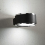 Czarny okrągły kinkiet góra - dół z złotymi obręczami Elkim Lighting 610401125 Reti LED 2x4,5W 3000K