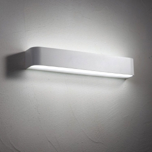 Biały prostokątny zaoblony kinkiet Elkim Lighting 614903102 Norip LED 2x8W 3000K 60cm
