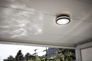 Zewnętrzna lampa ścienna sufitowa na elewację Lutec 6336201118 Titan E27 IP54 26cm antracyt