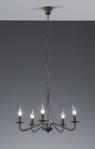 Lampa wisząca żyrandol klasyczny świecznikowy na dekoracyjnym łańcuchu RL R1198-24 Country 5xE14