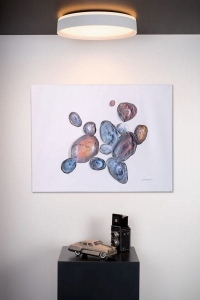 Okrągły biały plafon 24cm ściemnialny 3-stopniowo Lucide 79182/24/31 Nuria LED 24W 2700K