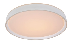 Biały okrągły płaski plafon ściemniany 3-stopniowo Lucide 79182/36/31 Nuria LED 36W 2700K 50cm