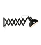 Lampa ścienna kinkiet typu harmonijka na wysięgniku czarna MarkSlojd 108105 Riggs E27