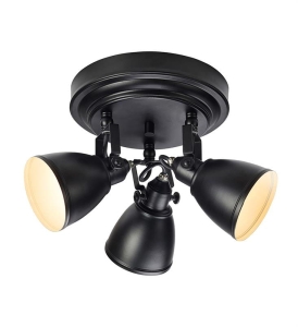 Lampa sufitowa spot regulowany czarny w stylu industrialnym MarkSlojd 108081 Fjällbacka 3xG9 42cm