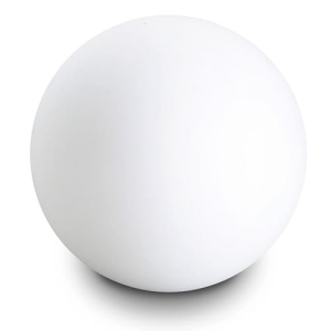 Biała zewnętrzna lampa ogrodowa kula Leds C4 55-9481-M1-M1 Cisne E27 IP44 50cm