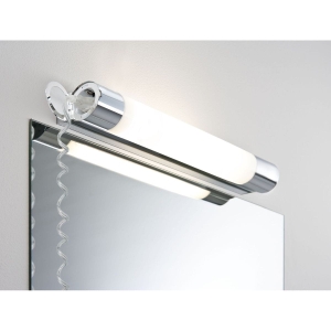 Oprawa ścienna ORGON LED nad lustro+gniazdo 10,5W 835lm 700mm 3000K IP44 230V chrom / biały metal Paulmann PL79713