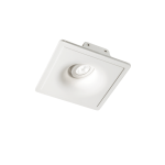 Biała kwadratowa lampa podtynkowa z regulacją bez ramki Ideal Lux 155722 Zephyr GU10 20,4cm x 11,5cm