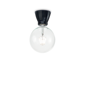 Czarna ceramiczna lampa sufitowa Ideal Lux 155142 Winery E27