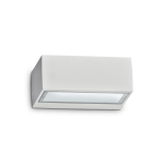 Biała zewnętrzna lampa ścienna sześcian kinkiet elewacyjny góra - dół Ideal Lux 115351 Twin G9 IP44