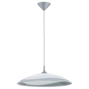 Szara lampa wisząca z talerzowym kloszem i regulowaną wysokością Tawolo Alfa 60594 E27 90cm x 47cm