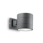 Antracytowa zewnętrzna lampa ścienna kinkiet walec na elewację Ideal Lux 61467 Snif G9 IP54