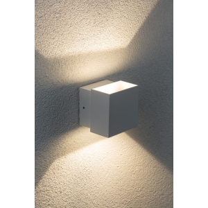 Oprawa elewacyjna CYBO LED 2x3W 2700K 355lm IP65 100x100mm 230V biały / aluminium Paulmann PL18003