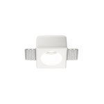 Biała kwadratowa lampa podtynkowa bez ramki Ideal Lux 230580 Samba Round GU10 7,8cm x 7,8cm x 5,5cm