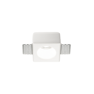 Biała kwadratowa lampa podtynkowa bez ramki Ideal Lux 230580 Samba Round GU10 7,8cm x 7,8cm x 5,5cm