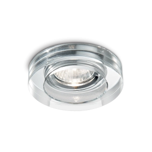 Szklana okrągła lampa podtynkowa Ideal Lux 083254 Blues Round GU10 9,5cm x 3,7cm